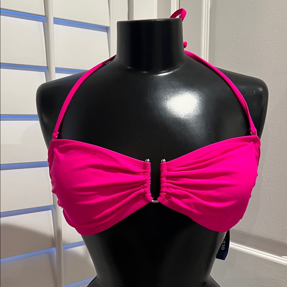 NWT Hot Pink Bandeau Swim Top